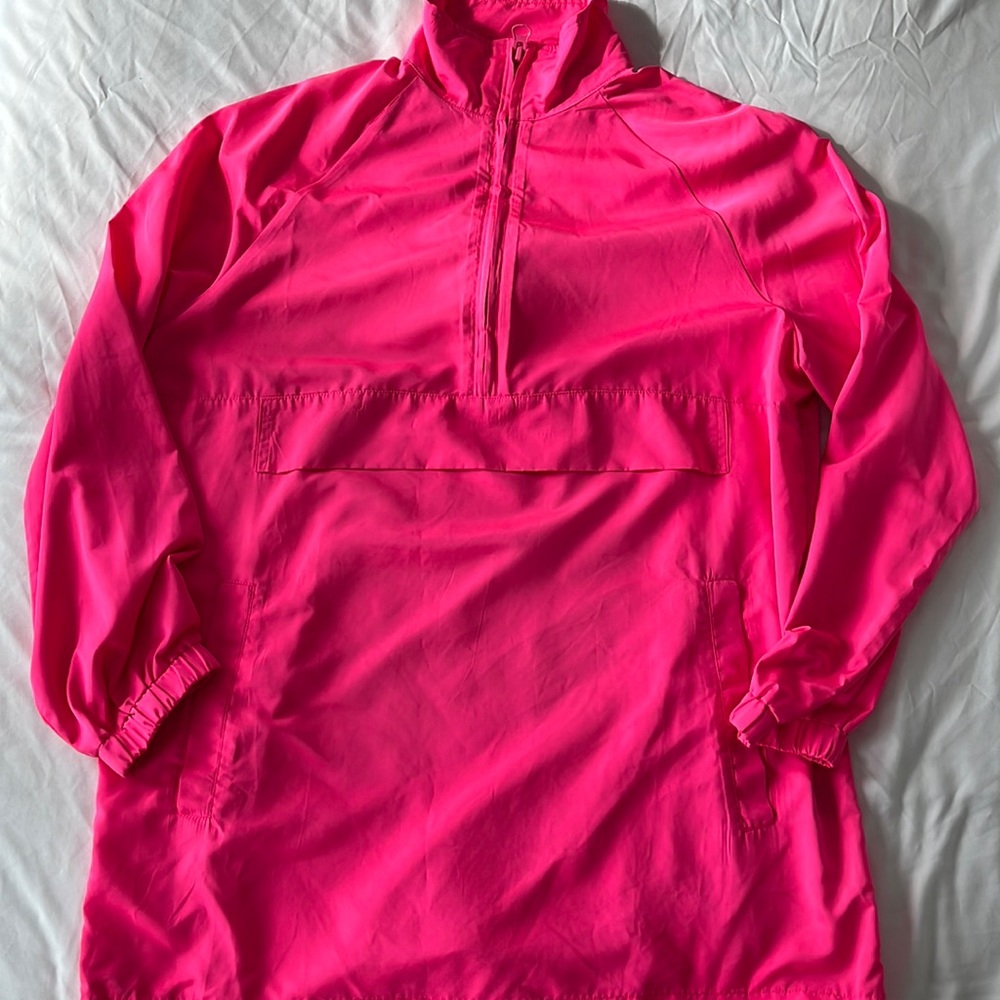 Bright and Early Hot Pink Oversized Windbreaker